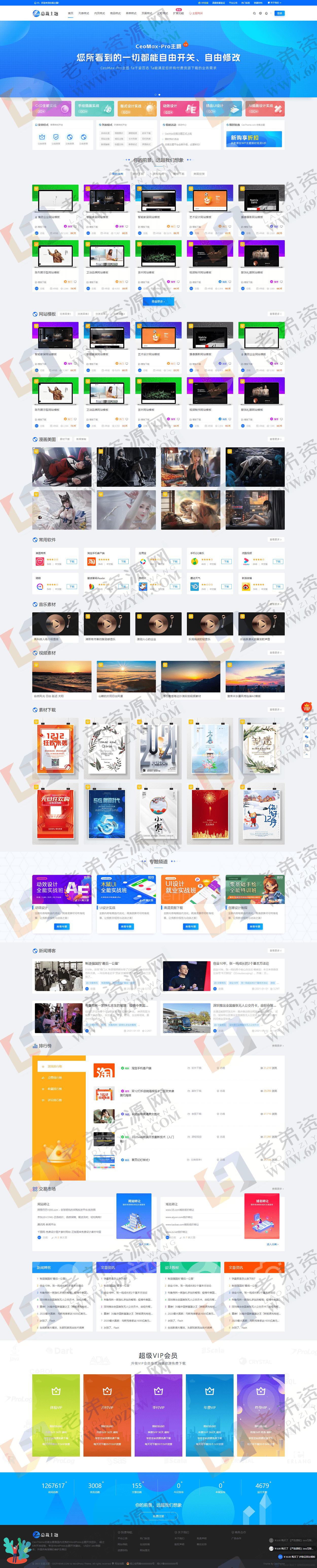WordPress 资源展示型下载类主题 CeoMax-Pro_v7.6 开心版